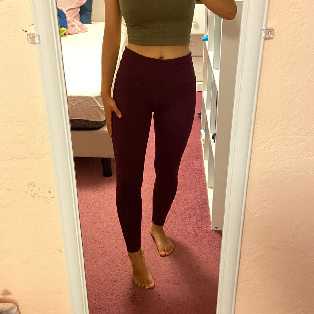 Fabletics plum powerhold leggings